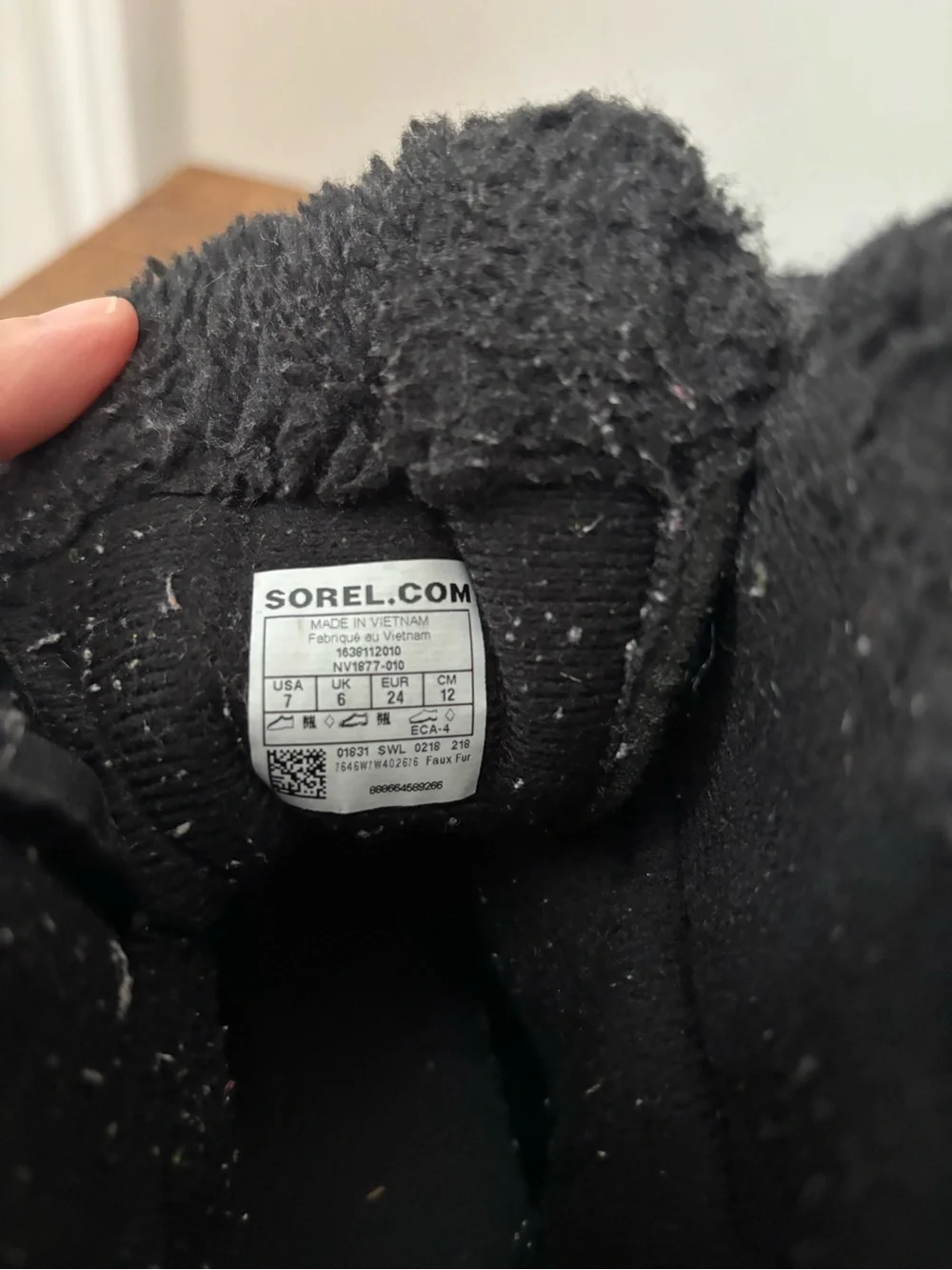 Sorel Snow Commander Kids' Black Winter Snow Boots Size 7
